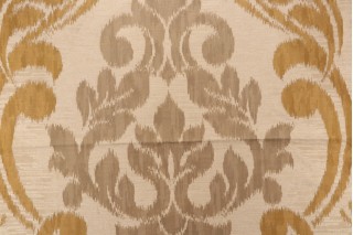 Ansonia Damask Decorator Fabric in Gold