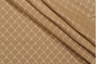 Daisy Gamble Woven Upholstery Fabric in Ginger