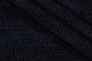 Merrimac Solid Woven Chenille Upholstery Fabric in Midnight Blue