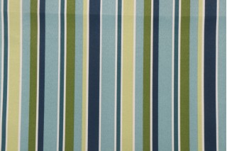 Bryant Blossom Stripe Printed Polyester Outdoor Fabric in Pacific