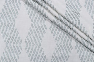 Juliana Embroidered Drapery Fabric in Mist