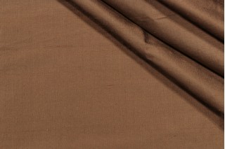 Solid Woven Silk Decorator Fabric in Bronze