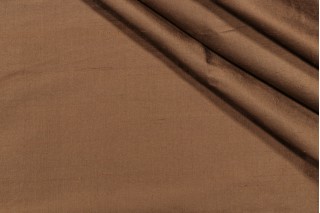 Solid Woven Silk Decorator Fabric in Bronze