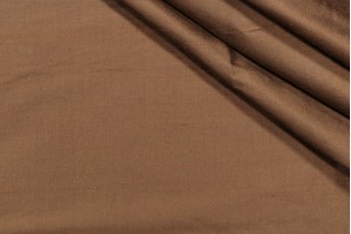 Solid Woven Silk Decorator Fabric in Bronze