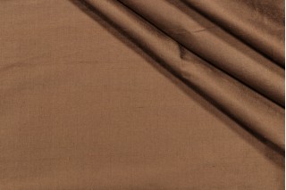 Solid Woven Silk Decorator Fabric in Bronze