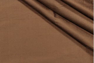 Solid Woven Silk Decorator Fabric in Bronze