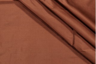 Solid Woven Silk Decorator Fabric in Russet
