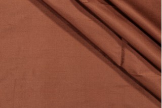 1 Yard Solid Woven Silk Decorator Fabric in Russet