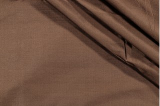 Solid Woven Silk Decorator Fabric in Cafe