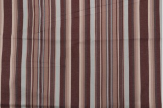 Stripe Woven Upholstery Fabric in Brown/Blue