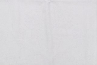Eleanor Woven Jacquard Drapery Fabric in Winter White