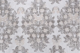 Damask Printed Drapery Fabric in Metallic