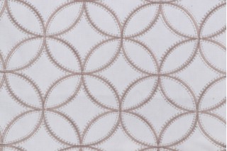 Monica Embroidered Drapery Fabric in Stone