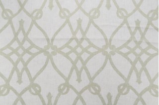 Braemore Fioretto Printed Linen Drapery Fabric in Sprout