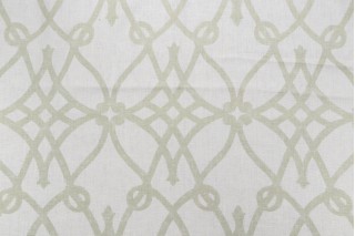 Braemore Fioretto Printed Linen Drapery Fabric in Sprout