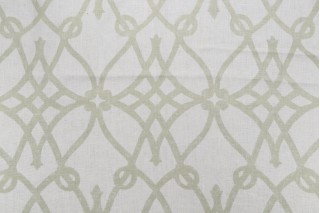 Braemore Fioretto Printed Linen Drapery Fabric in Sprout