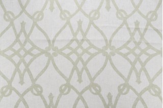 Braemore Fioretto Printed Linen Drapery Fabric in Sprout