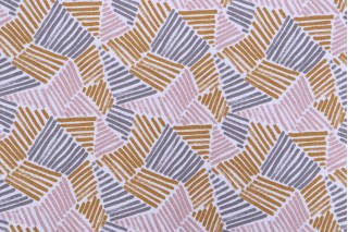 Robert Allen Lewitt Sketch Printed Cotton Drapery Fabric in Dawn 