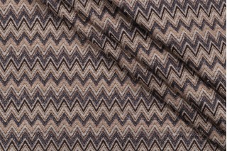Chevron Woven Upholstery Fabric in Granite 