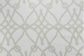 Braemore Fioretto Printed Linen Drapery Fabric in Sprout