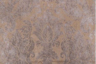 Madelina Damask Decorator Fabric in Khaki