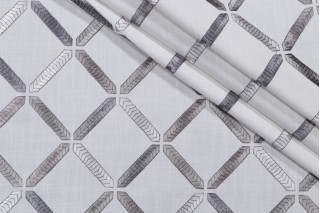 Ruru Embroidered Drapery Fabric in Stingray