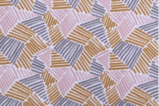 Robert Allen Lewitt Sketch Printed Cotton Drapery Fabric in Dawn