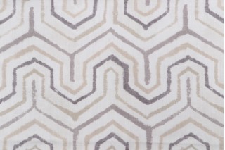 Richloom Athens Printed Cotton Drapery Fabric in Nutria