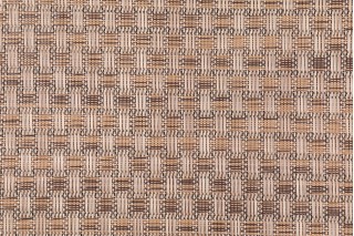 Phifertex Wicker Weave Wicker Veranda Woven Vinyl Mesh Sling Chair Outdoor Fabric in Nutmeg