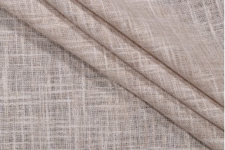 Kaufmann Calistoga Woven Semi-Sheer Drapery Fabric in Linen 