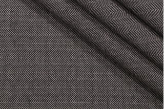 Sunbrella Herringbone Woven Solution Dyed Acrylic Outdoor Fabric in Onyx