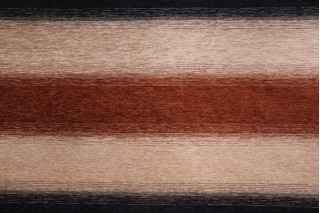 Robert Allen Nadu RR BK Chenille Stripe Upholstery Fabric in Cognac