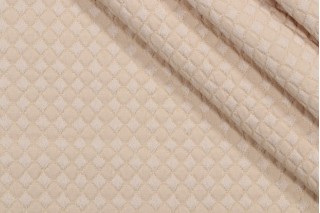 Nolan Check Matelasse Upholstery Fabric in Sand