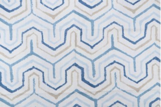 1 Yard Richloom Athens Printed Cotton Drapery Fabric in Bluestone
