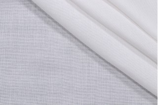 Sunbrella Mist Sheer Drapery Weight Solution Dyed Acrylic Outdoor Fabric in Snow