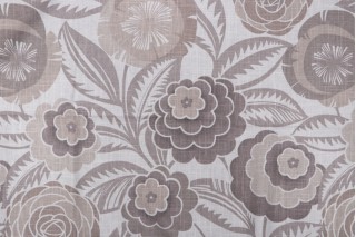 Richloom Havana Printed Linen Blend Drapery Fabric in Greystone