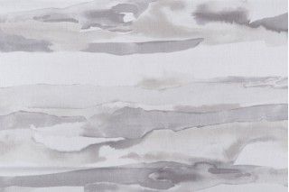 Engulf Printed Drapery Fabric in Grey