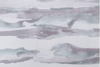 Engulf Printed Cotton Drapery Fabric in Grey