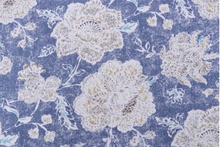 Magnolia Home Seabrook Printed Cotton Drapery Fabric in Harbor 