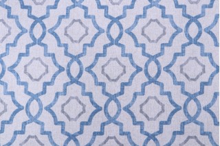 Magnolia Home Talbot Printed Cotton Drapery Fabric in Admiral 