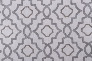 Magnolia Home Talbot Printed Cotton Drapery Fabric in Metal 