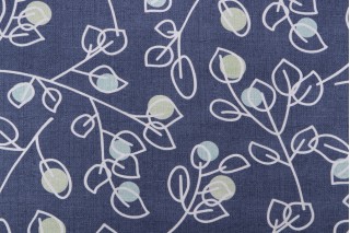 Magnolia Home Macaulay Printed Cotton Drapery Fabric in Blue 
