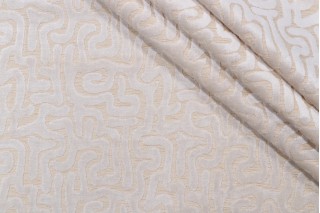 Hamilton Trotter Velvet Upholstery Fabric in Ivory 