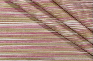 Stripe Woven Decorator Fabric in Spring
