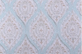 Magnolia Home Ariana Printed Cotton Drapery Fabric in Spa