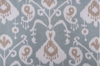 Magnolia Home Java Printed Cotton Drapery Fabric in Spa