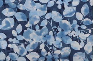 Studio NYC Silva Printed Cotton Twill Drapery Fabric in Lapis 