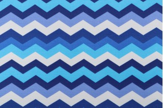 Waverly Panama Wave Printed Polyester Outdoor Fabric in Azure 