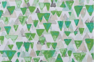 PK Lifestyles Reef Point Printed Polyester Outdoor Fabric in Grass 