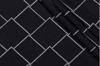 Valiant Fabrics Illuminate Embroidered Drapery Fabric in Nightfall 